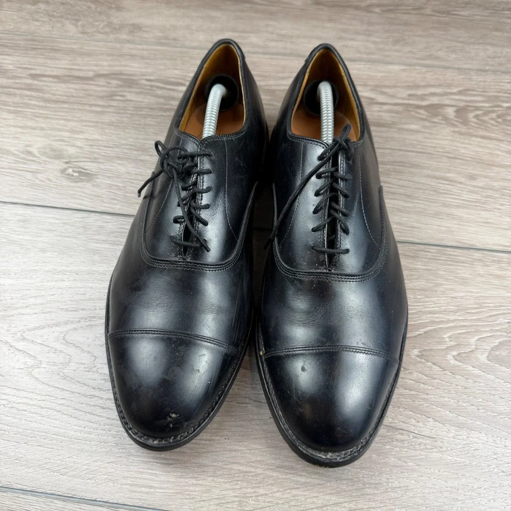 Allen Edmonds Mens Park Avenue Cap-Toe Oxford Leather Black 10 EEE